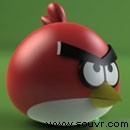 憤怒的小鳥之紅色小鳥3D模型下載(stl文件)